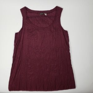 Eddie Bauer Maroon Slik  Blend Sleeveles Tank Top